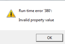 Run error 6. Runtime Error.